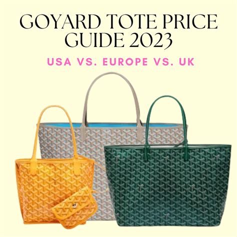 goyard bag lrice|goyard 2023 price list.